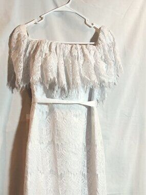 NWT JJ's House 6 WHITE Lace Wedding Formal Dress 34.5" Bust; 27.5" Waist